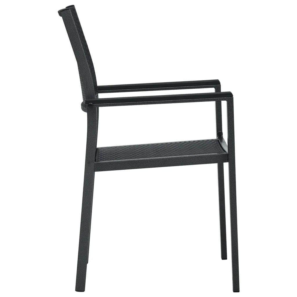 vidaXL Set mobilier de grădină, 9 piese, negru