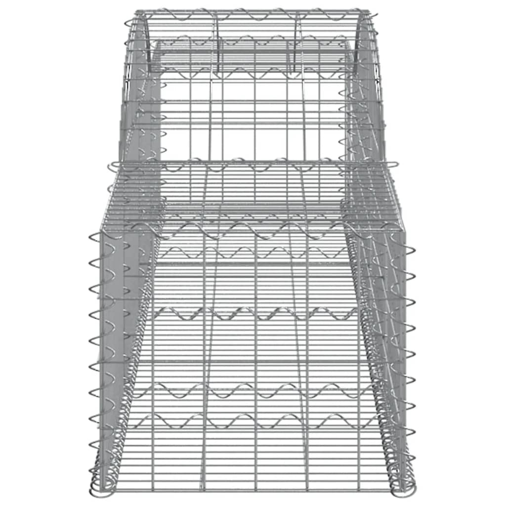 vidaXL Coșuri gabion arcuite, 5 buc., 300x50x40/60 cm, fier galvanizat