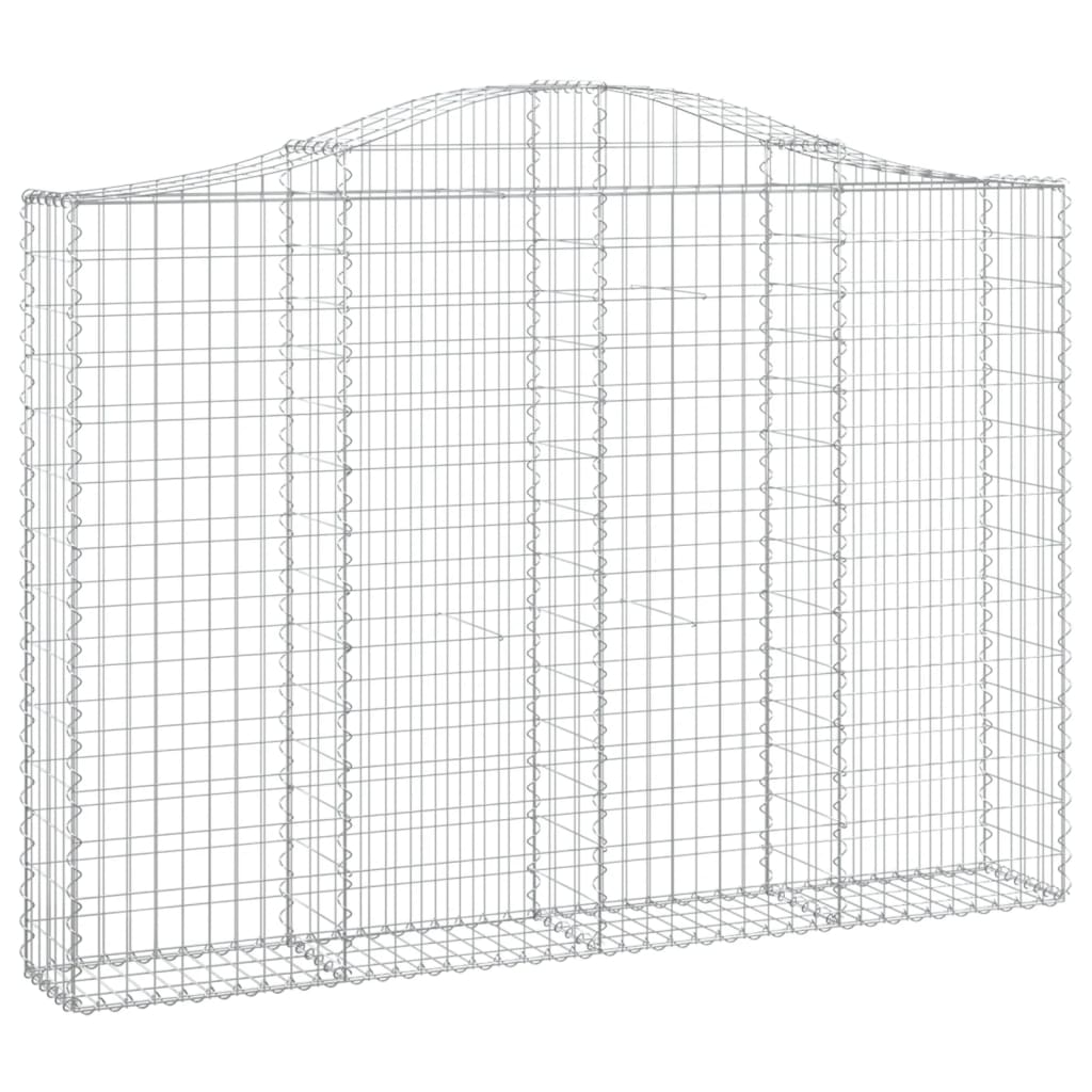 vidaXL Coșuri gabion arcuite 14 buc, 200x30x140/160cm, fier galvanizat