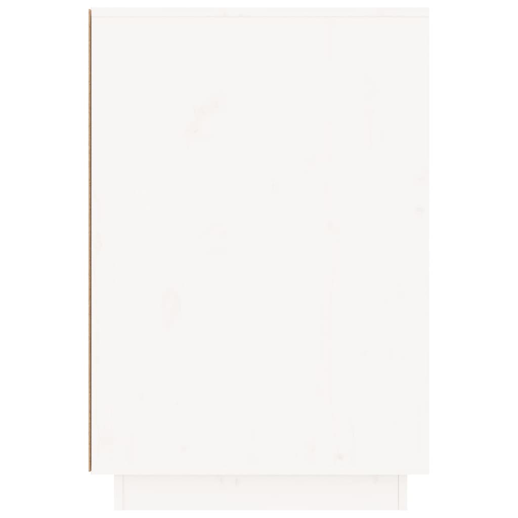 vidaXL Birou, alb, 140x50x75 cm, lemn masiv de pin