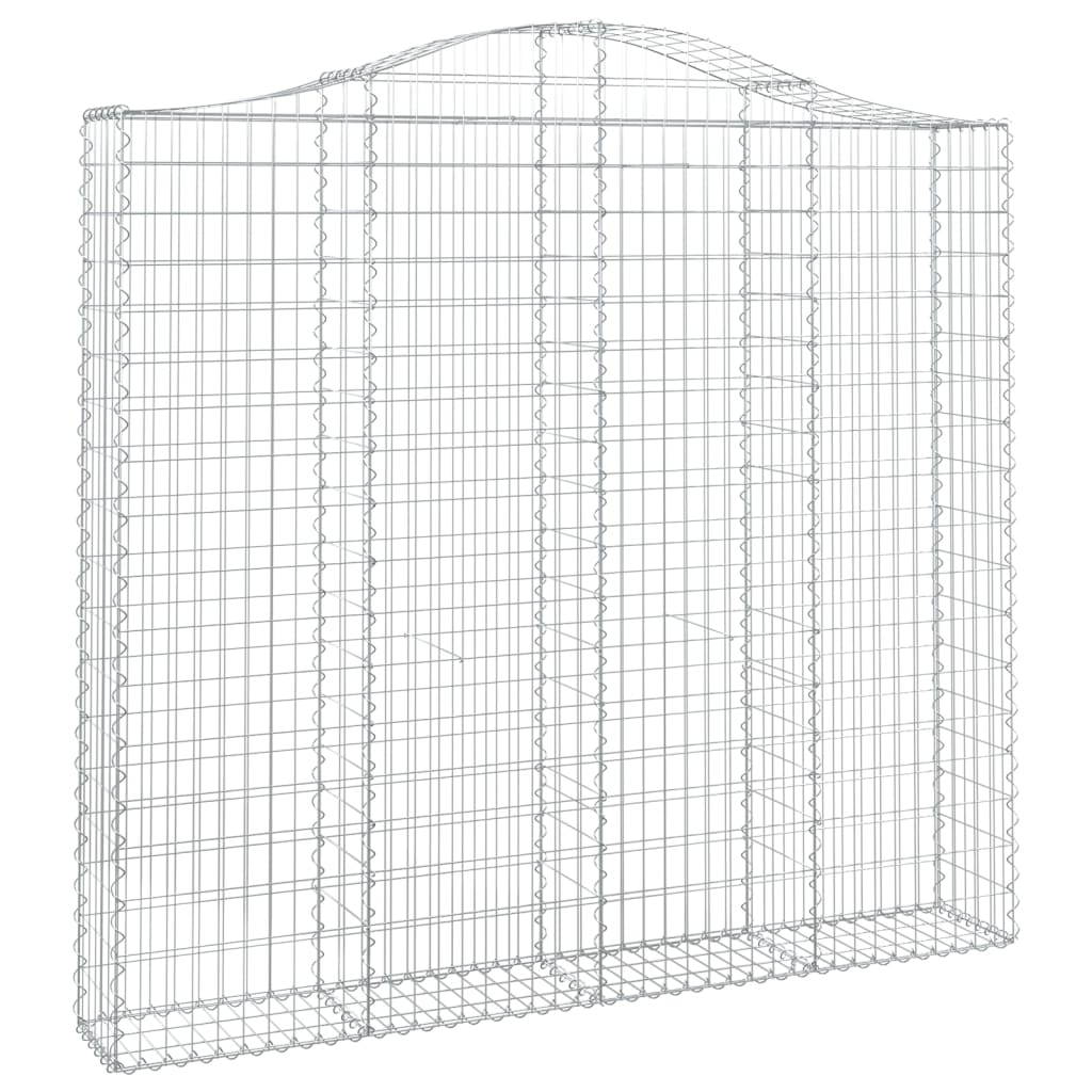 vidaXL Coșuri gabion arcuite 15 buc, 200x30x180/200cm, fier galvanizat