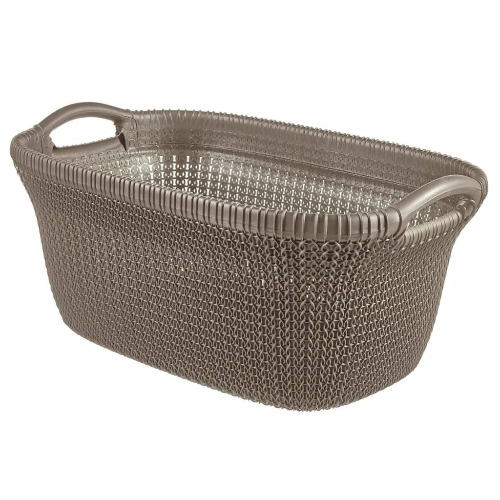 Curver Coș de rufe Knit 40L maro metalic