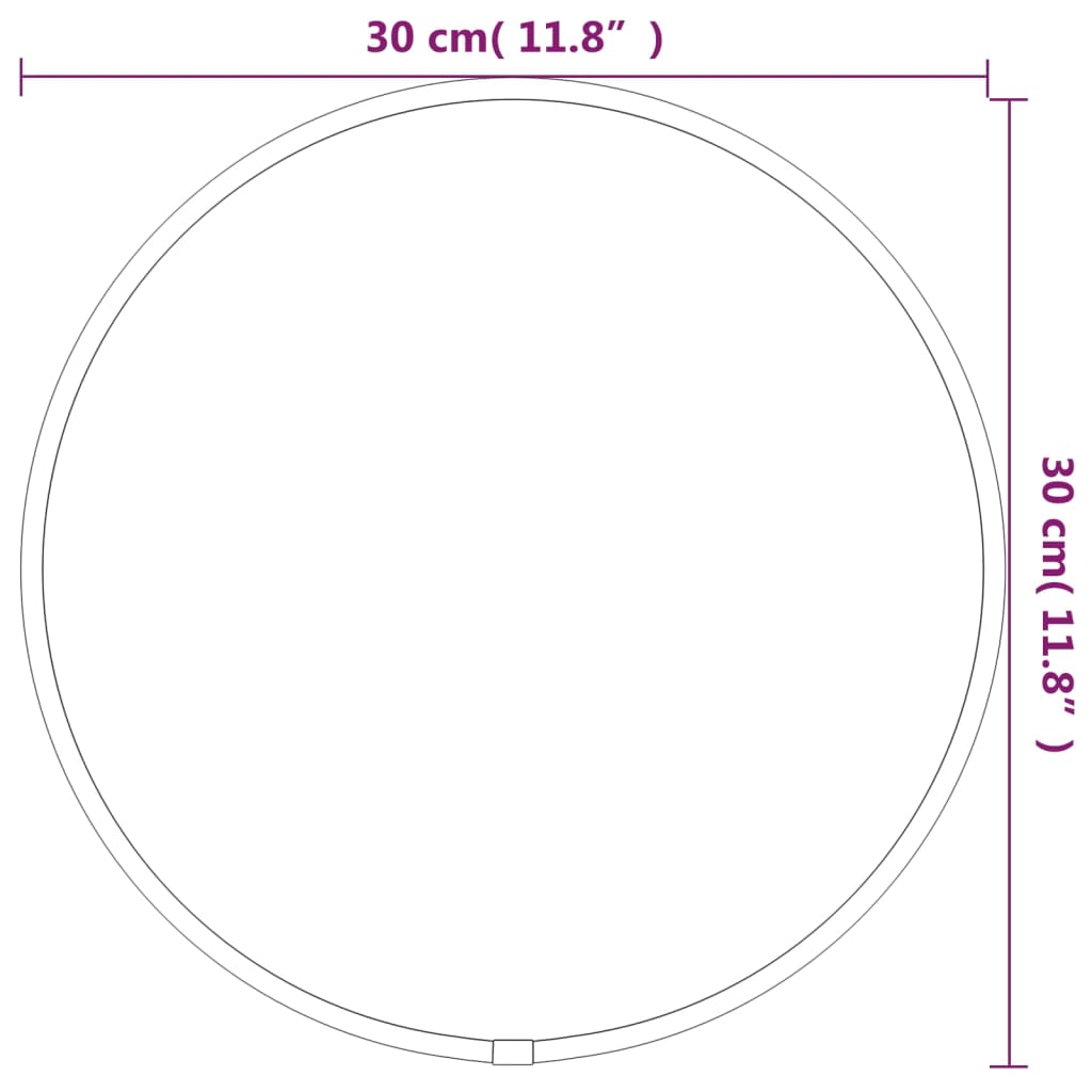 vidaXL Oglindă de perete rotundă, auriu, Ø 30 cm