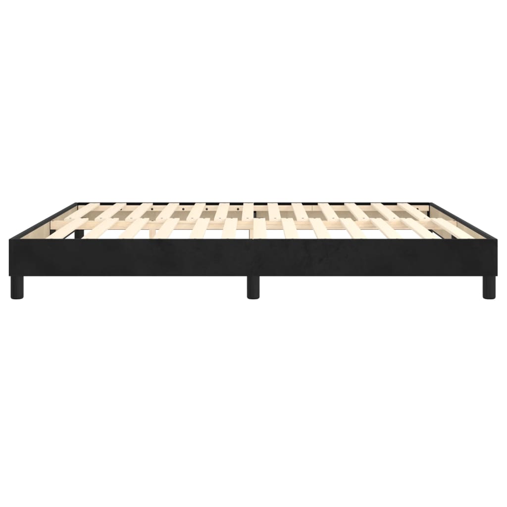 vidaXL Cadru de pat box spring, negru, 160x200 cm, catifea