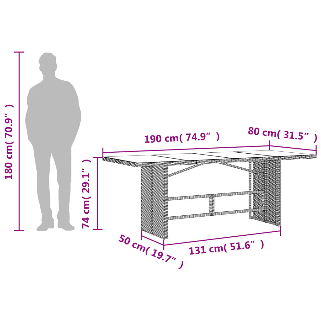 vidaXL Set mobilier de grădină cu perne, 7 piese, gri, poliratan