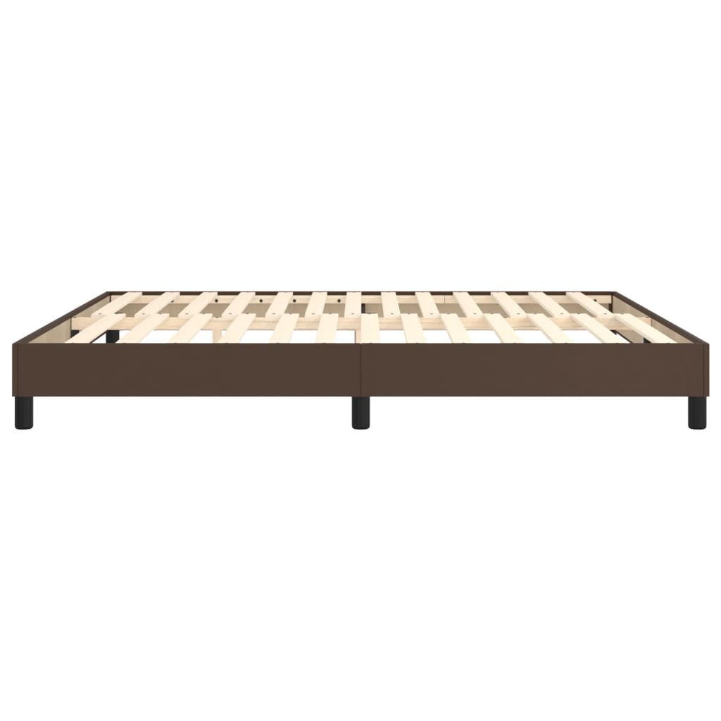 vidaXL Cadru de pat box spring, maro, 180x200 cm, piele ecologică