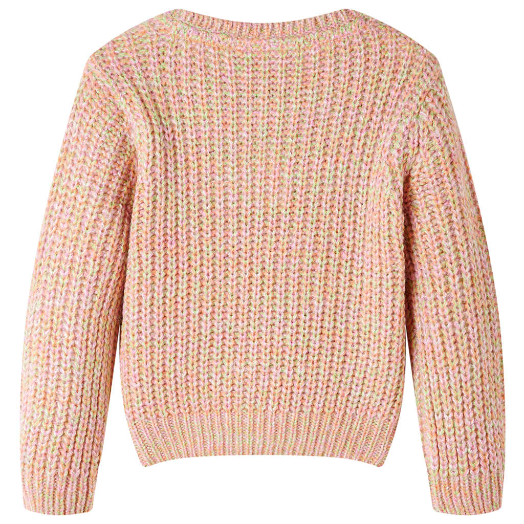 Pulover pentru copii tricotat, roz deschis, 140