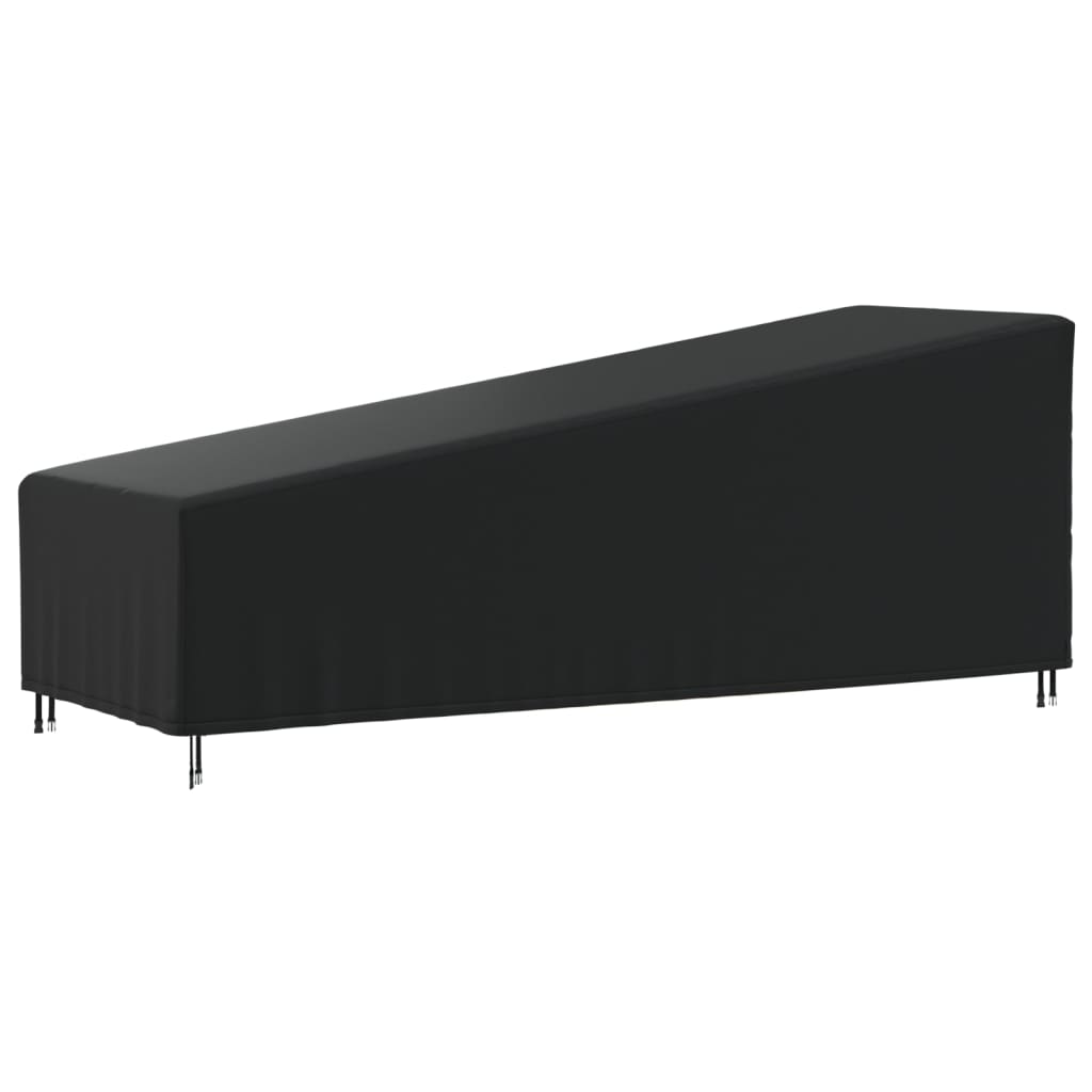 vidaXL Husă pentru șezlong, negru, 210x80x45/75 cm, Oxford 420D