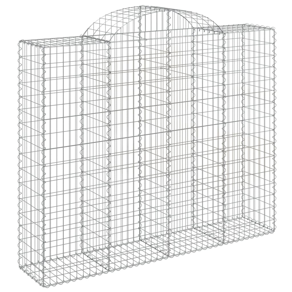 vidaXL Coșuri gabion arcuite 20 buc, 200x50x160/180cm, fier galvanizat