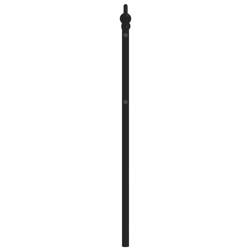 vidaXL Tăblie de pat metalică, negru, 80 cm