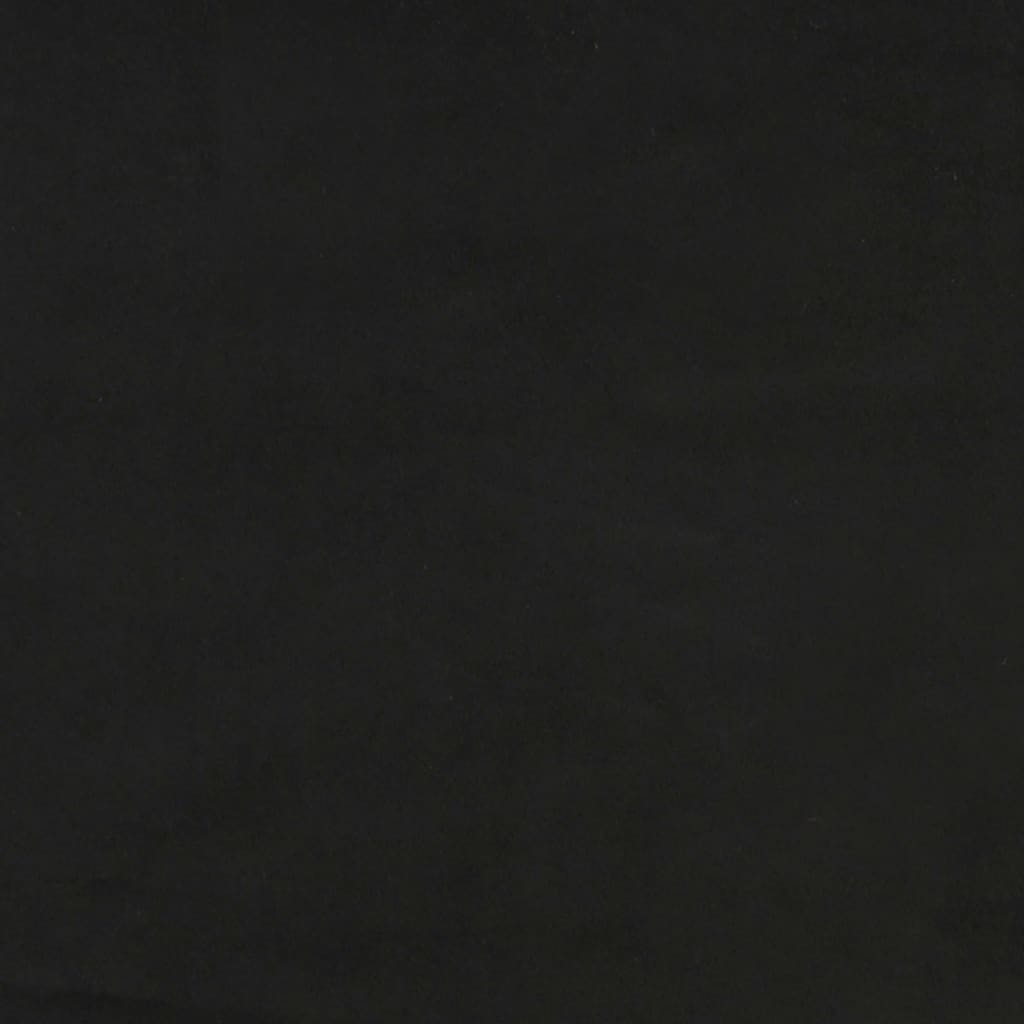 vidaXL Pat box spring cu saltea, negru, 120x190 cm, catifea