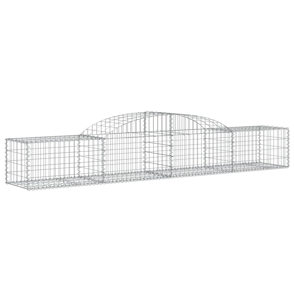 vidaXL Coșuri gabion arcuite, 17 buc., 300x50x40/60cm, fier galvanizat