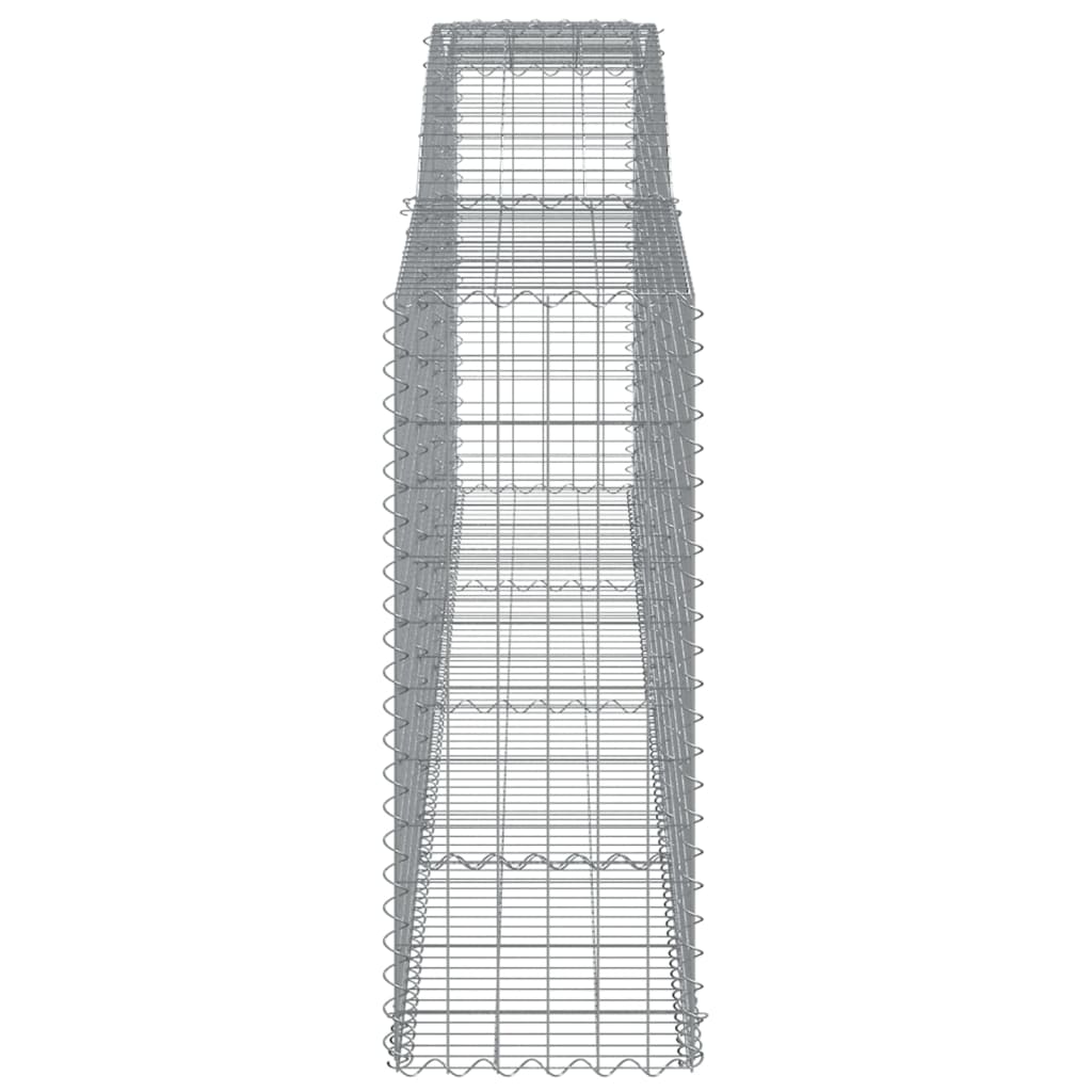 vidaXL Coșuri gabion arcuite 9 buc, 400x50x120/140 cm, fier galvanizat