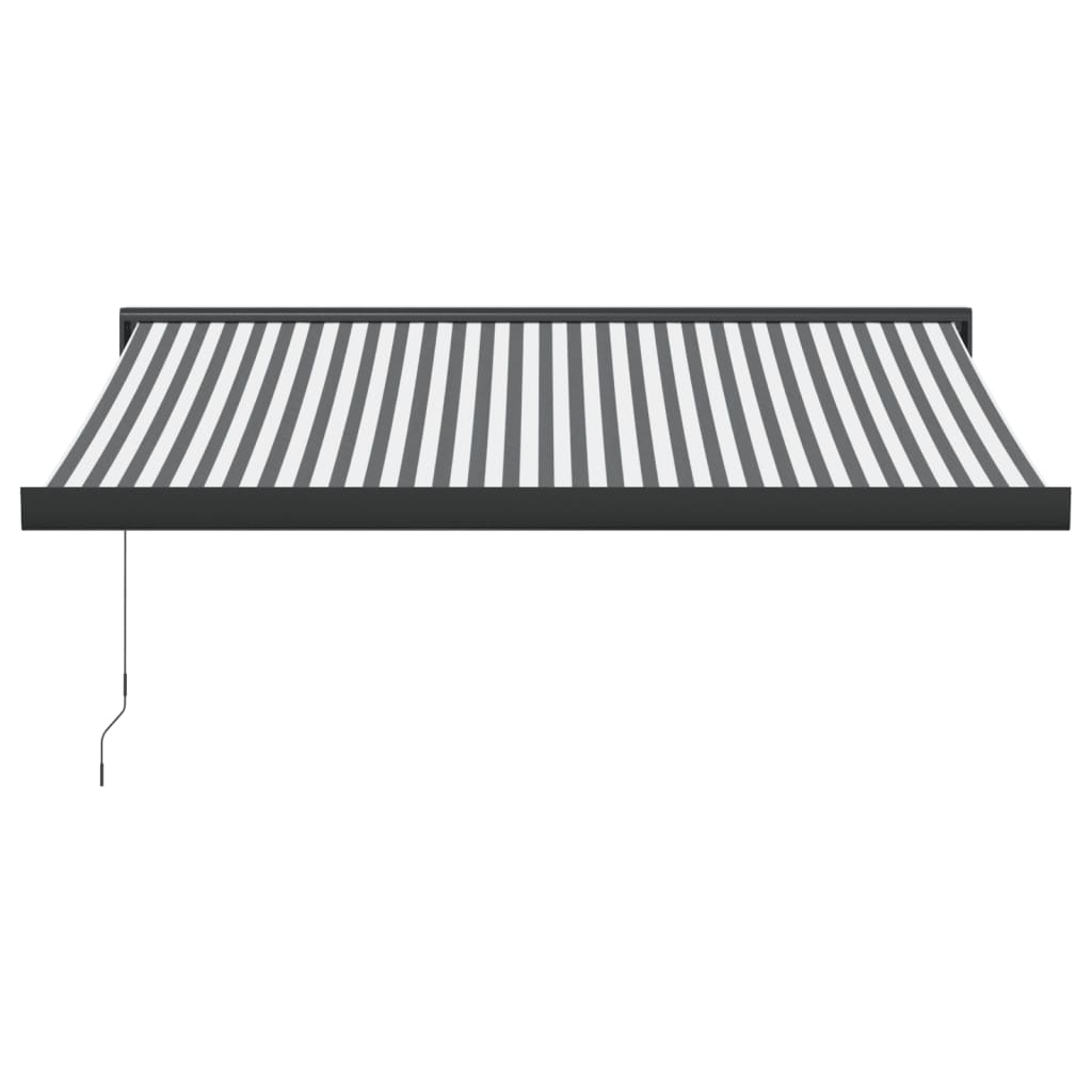 vidaXL Copertină retractabilă antracit/alb, 3x2,5 m, textil/aluminiu