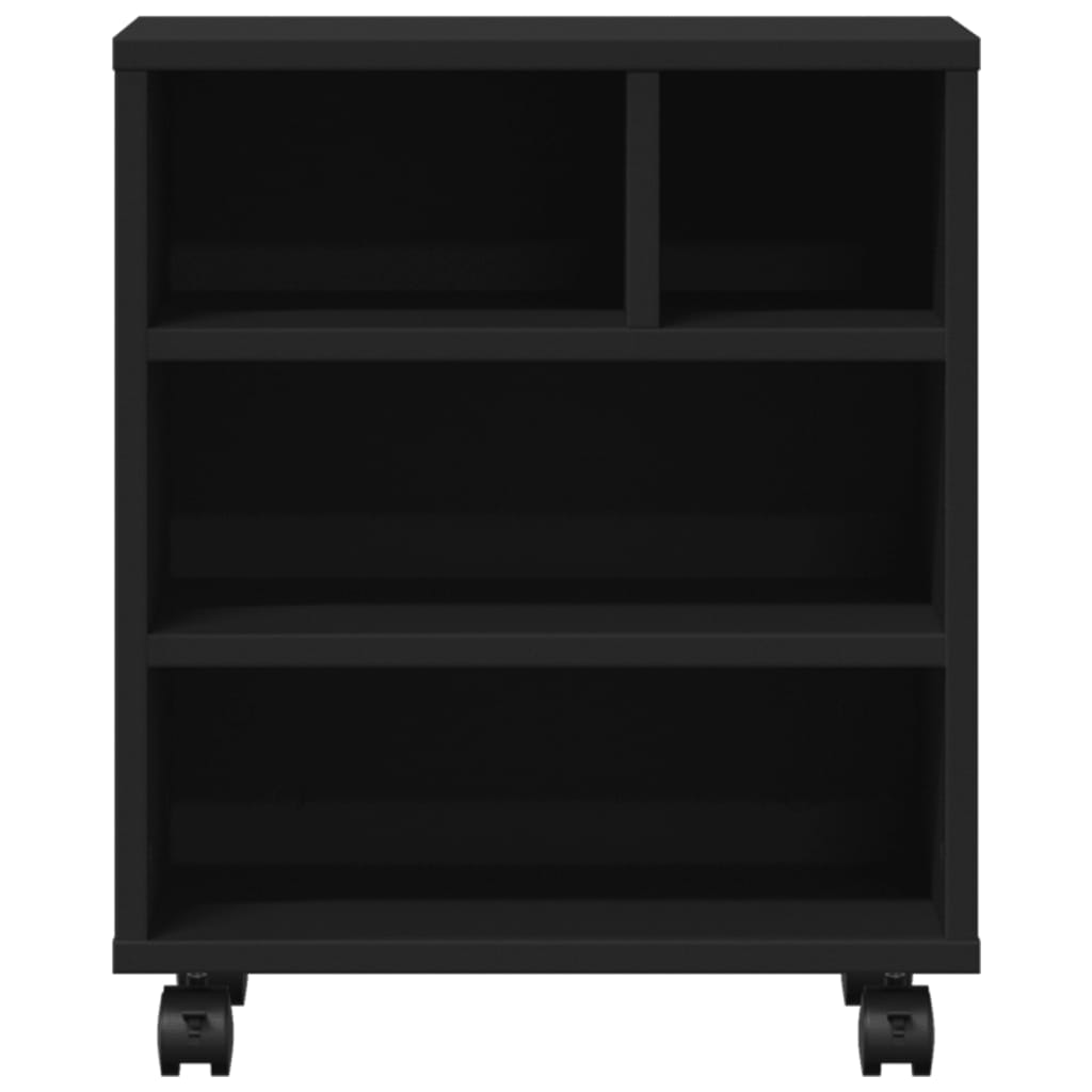 vidaXL Suport pentru imprimantă cu roți, negru, 41x32x48 cm
