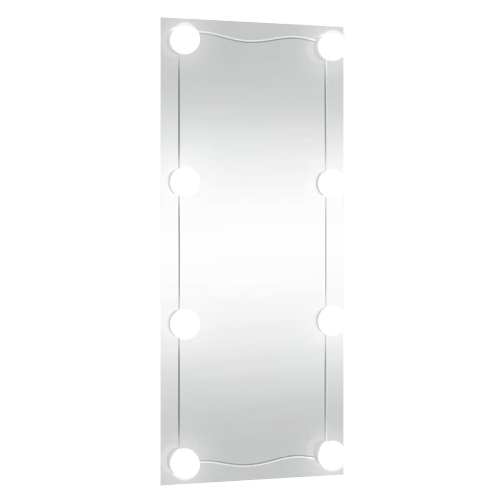 vidaXL Oglindă de perete cu lumini LED 40x80 cm sticlă dreptunghiular