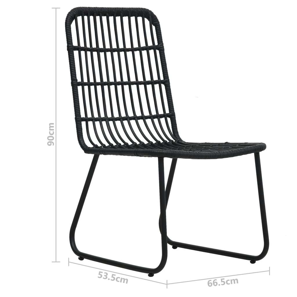 vidaXL Set mobilier de exterior, 5 piese, poliratan și sticlă