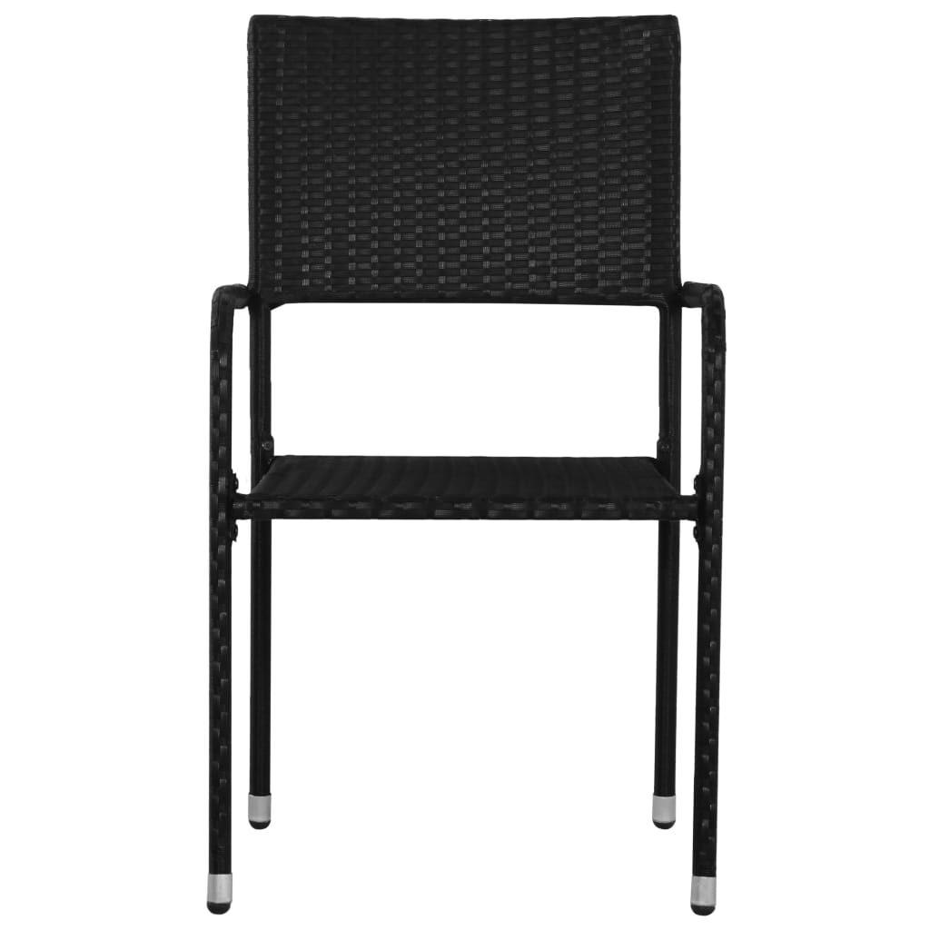 vidaXL Set mobilier de grădină, 5 piese, negru