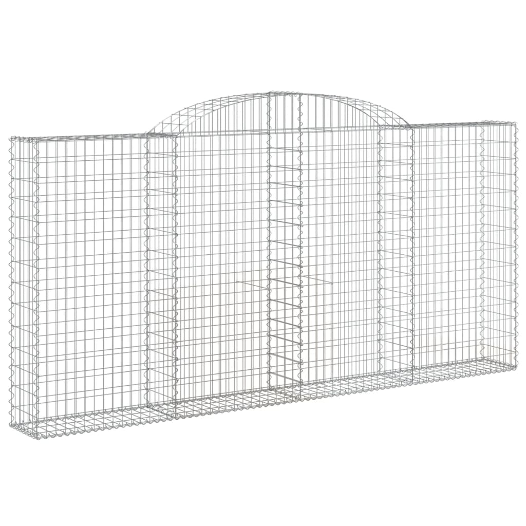 vidaXL Coșuri gabion arcuite 11 buc. 300x30x140/160cm fier galvanizat