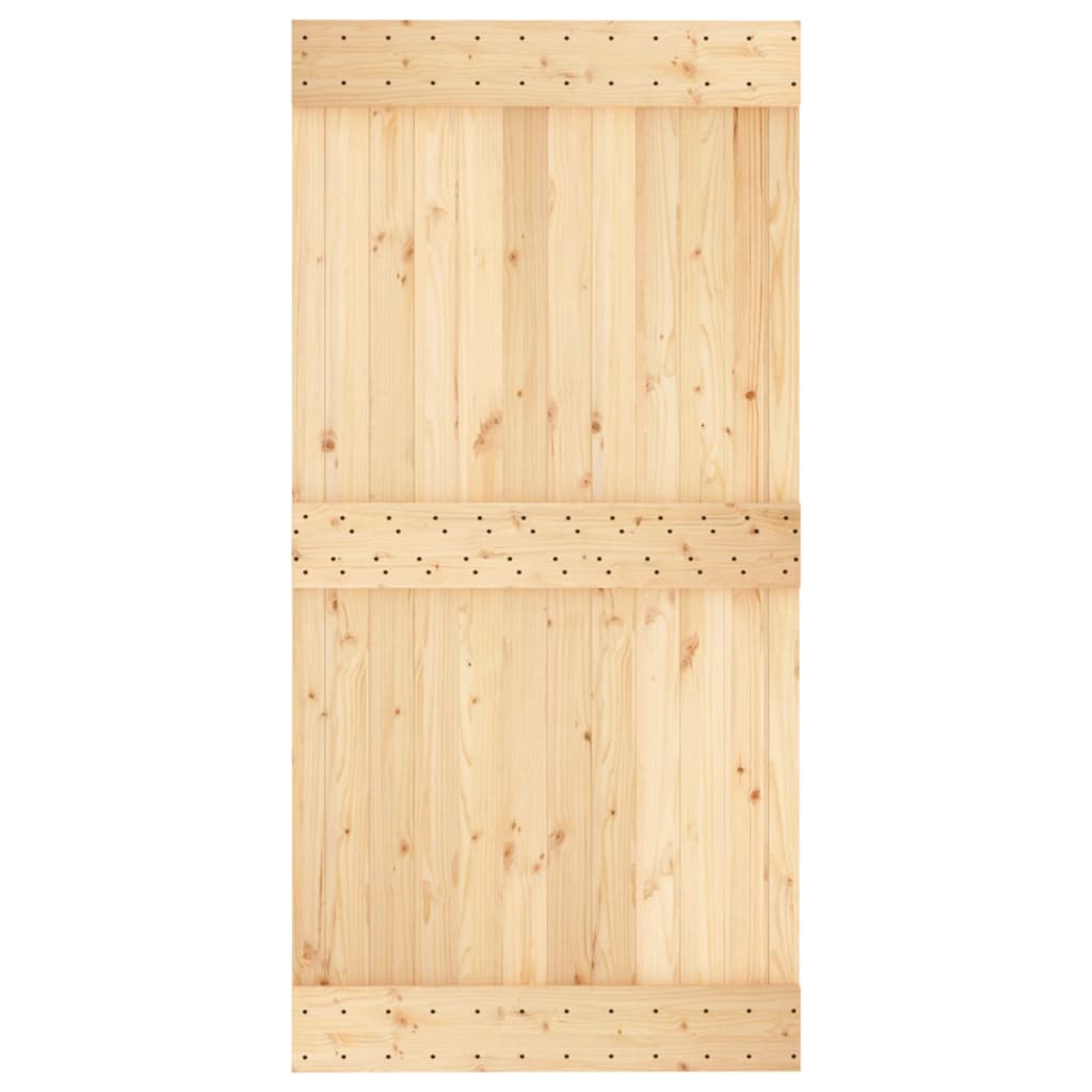 vidaXL Ușă glisantă cu set feronerie, 100x210 cm, lemn masiv de pin