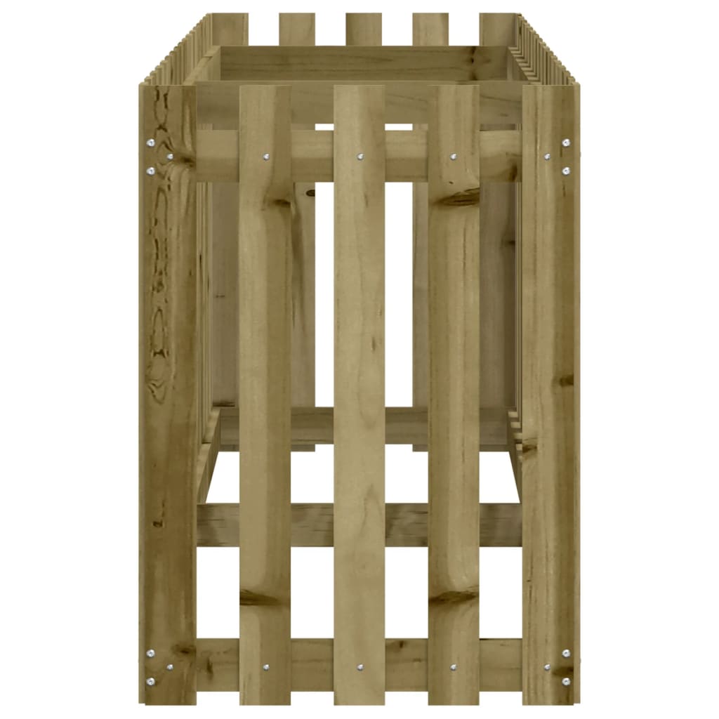 vidaXL Pat înălțat grădină design gard 200x50x70 cm lemn impregnat pin