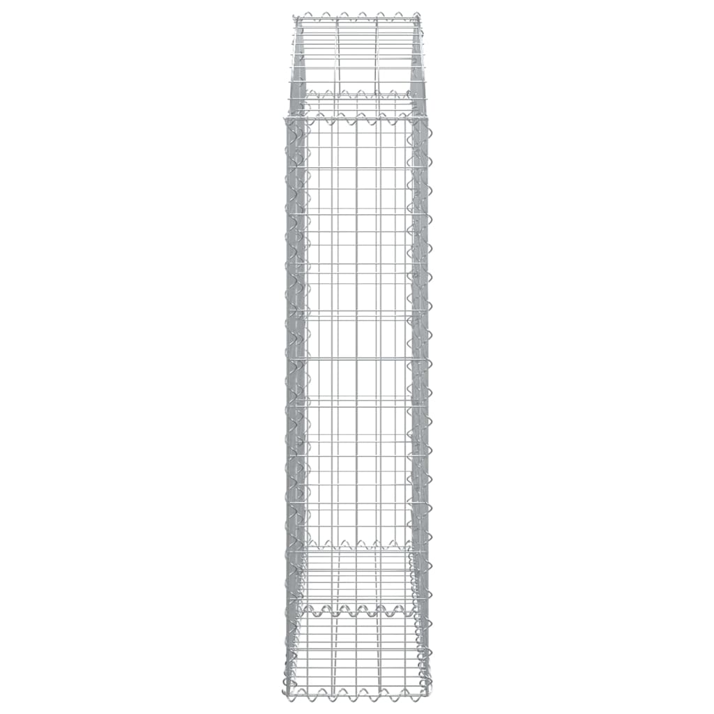 vidaXL Coș gabion arcuit, 100x30x120/140 cm, fier galvanizat