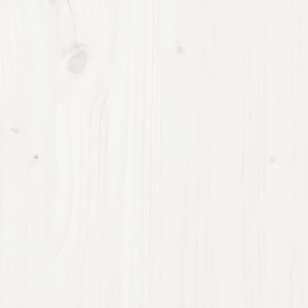 vidaXL Cutie de depozitare grădină, alb, 147x68x64 cm, lemn masiv pin