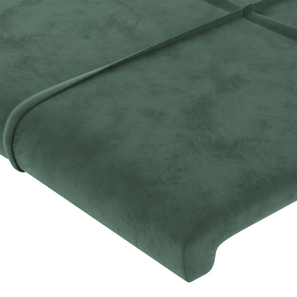 vidaXL Tăblie pat cu aripioare verde închis 103x23x118/128 cm catifea