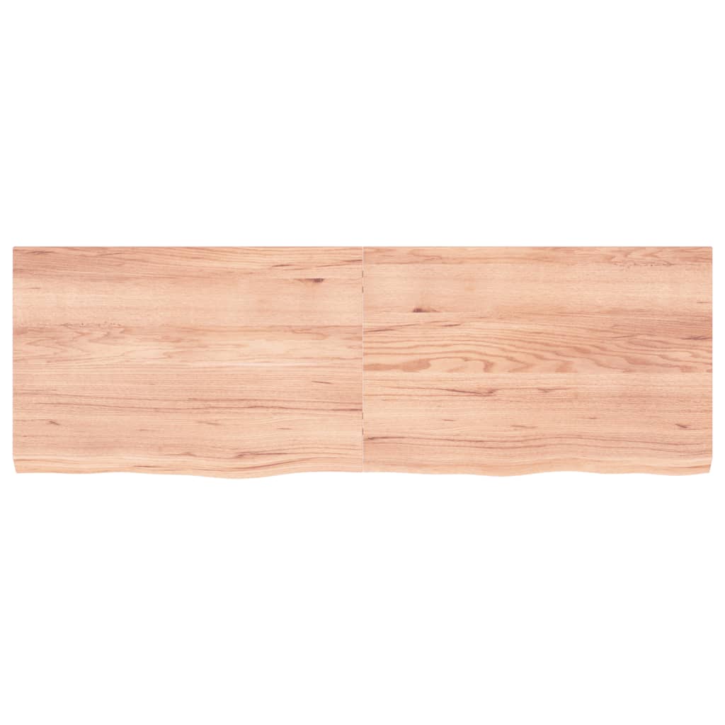 vidaXL Blat de baie, maro deschis, 180x60x(2-6) cm, lemn masiv tratat
