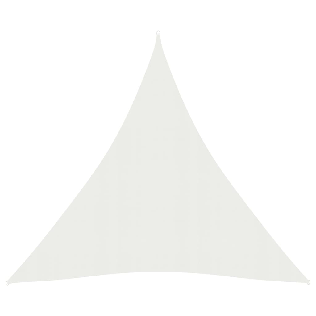 vidaXL Pânză parasolar, alb, 5x7x7 m, HDPE, 160 g/m²