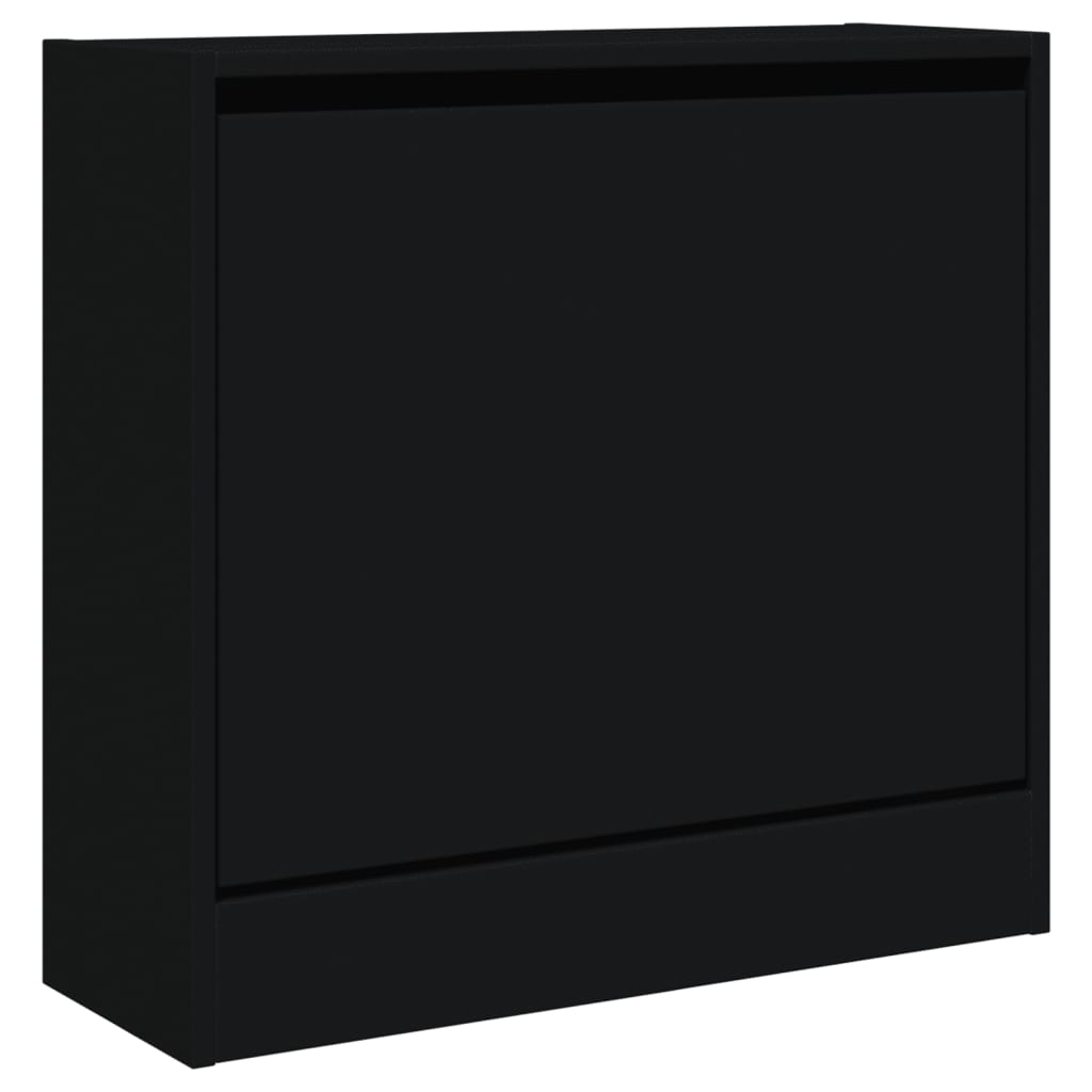 vidaXL Pantofar, negru, 60x21x57 cm, lemn compozit
