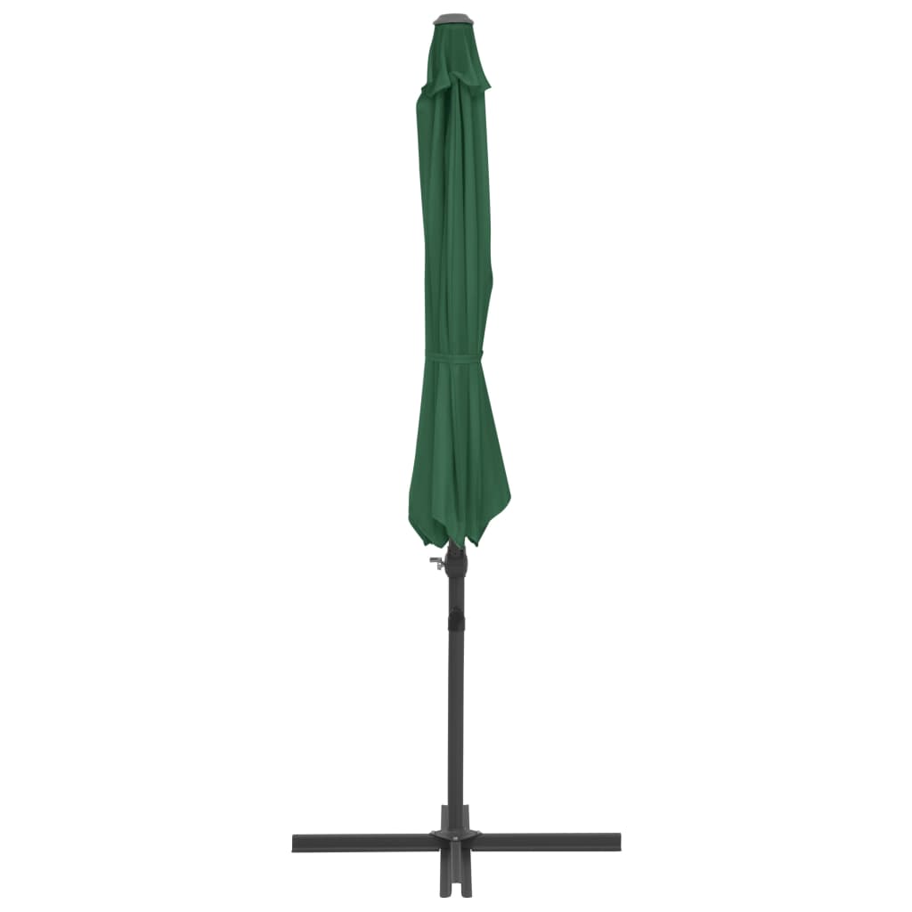 vidaXL Umbrelă de soare de grădină, bază portabilă, verde