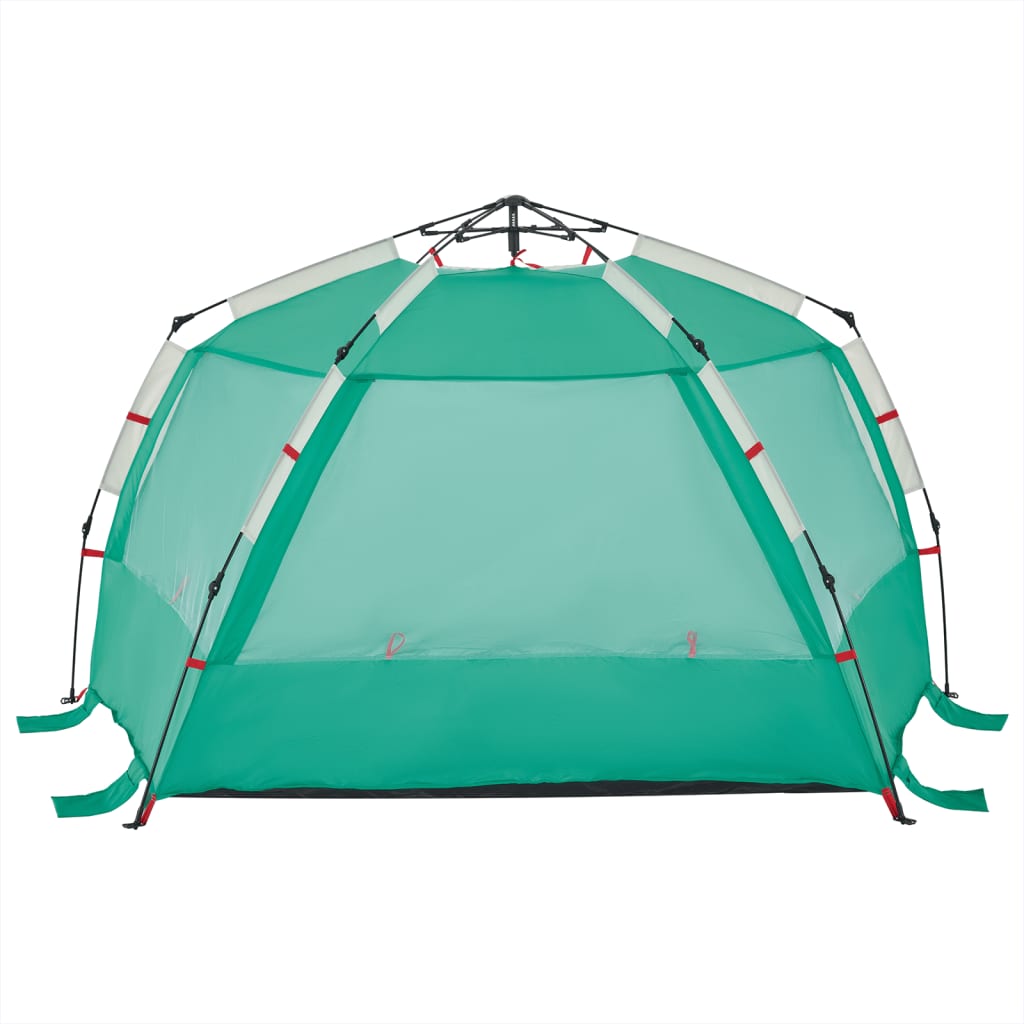 vidaXL Cort camping 3 persoane verde marin impermeabil setare rapidă