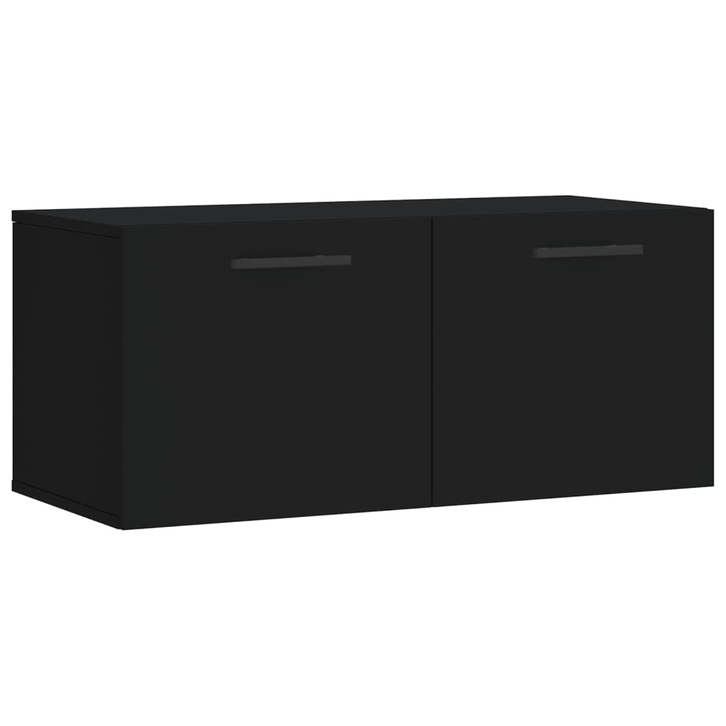 vidaXL Dulap de perete, negru, 80x36,5x35 cm, lemn compozit
