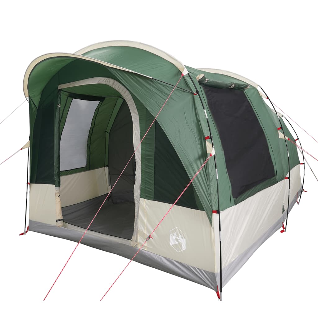 vidaXL Cort de camping pentru 3 persoane, verde, impermeabil