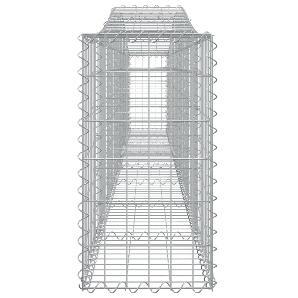 vidaXL Coșuri gabion arcuite 5 buc, 400x30x60/80 cm, fier galvanizat