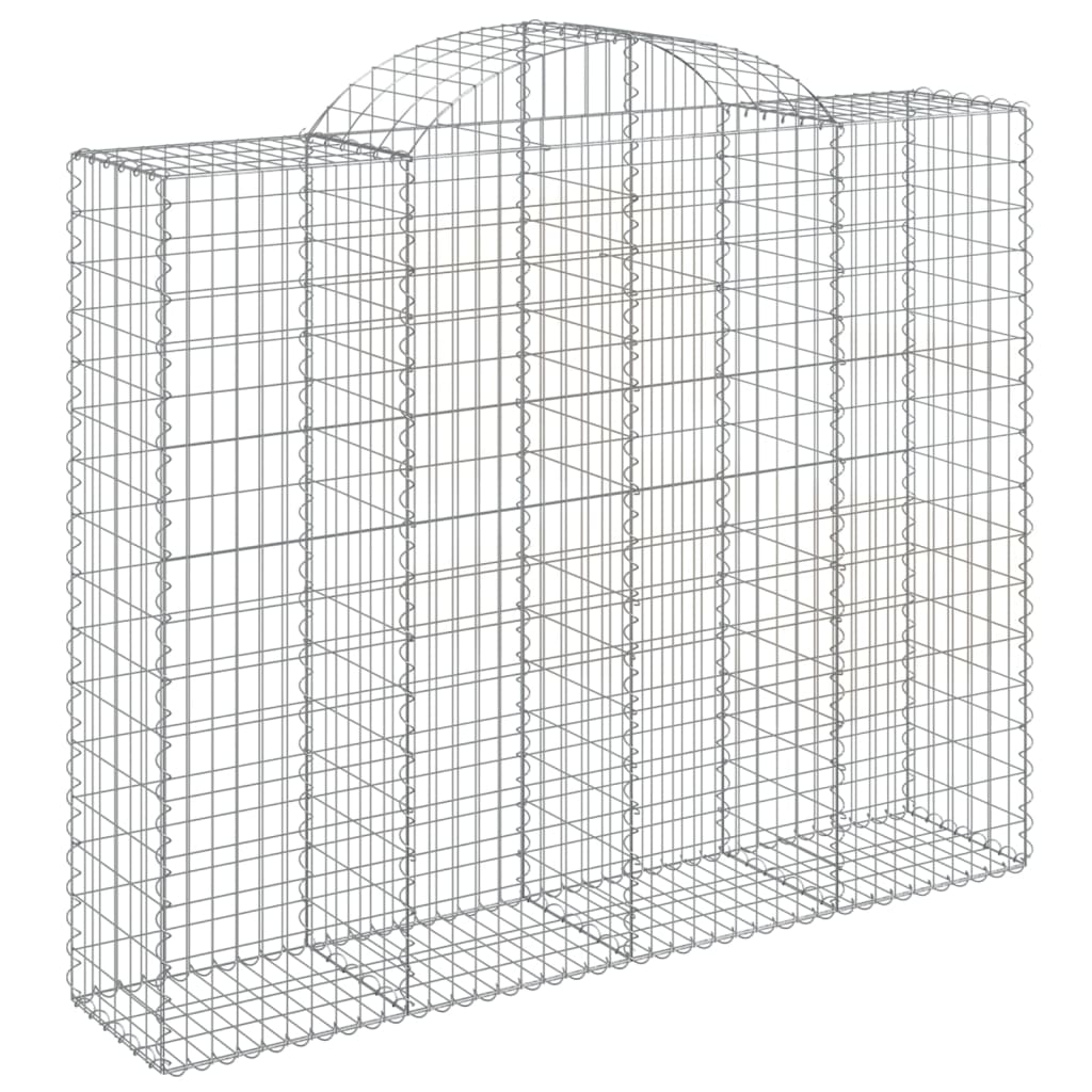 vidaXL Coșuri gabion arcuite 4 buc, 200x50x160/180 cm, fier galvanizat