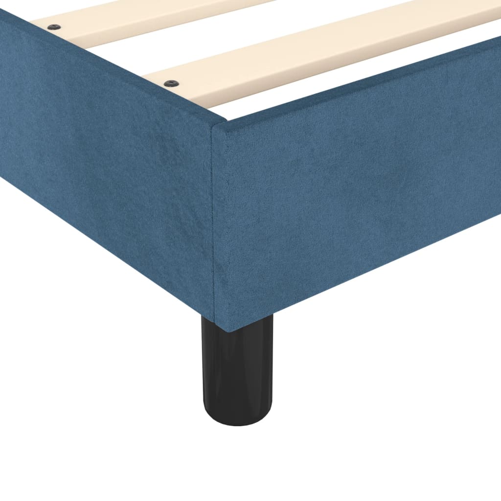 vidaXL Cadru de pat box spring, albastru închis, 140x190 cm, catifea