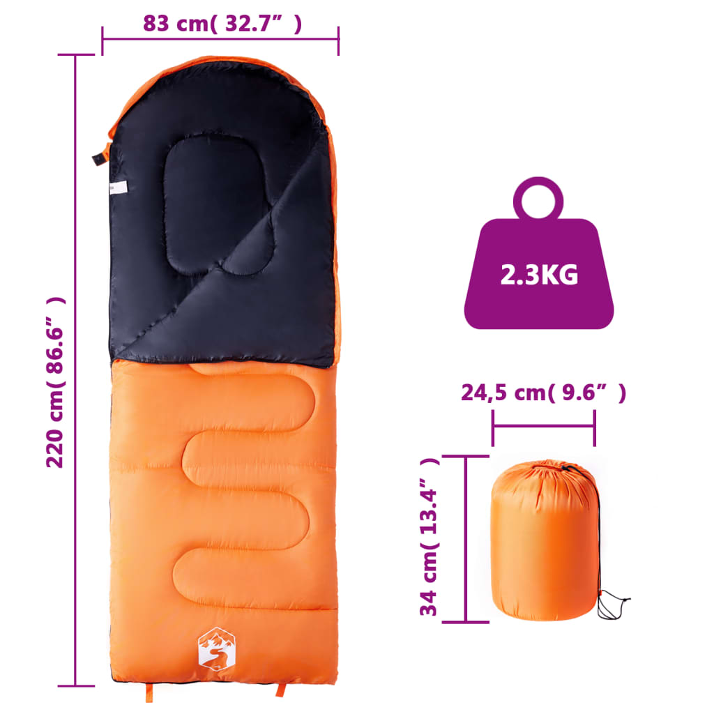 vidaXL Sac de dormit pentru adulți de camping, 3-4 anotimpuri