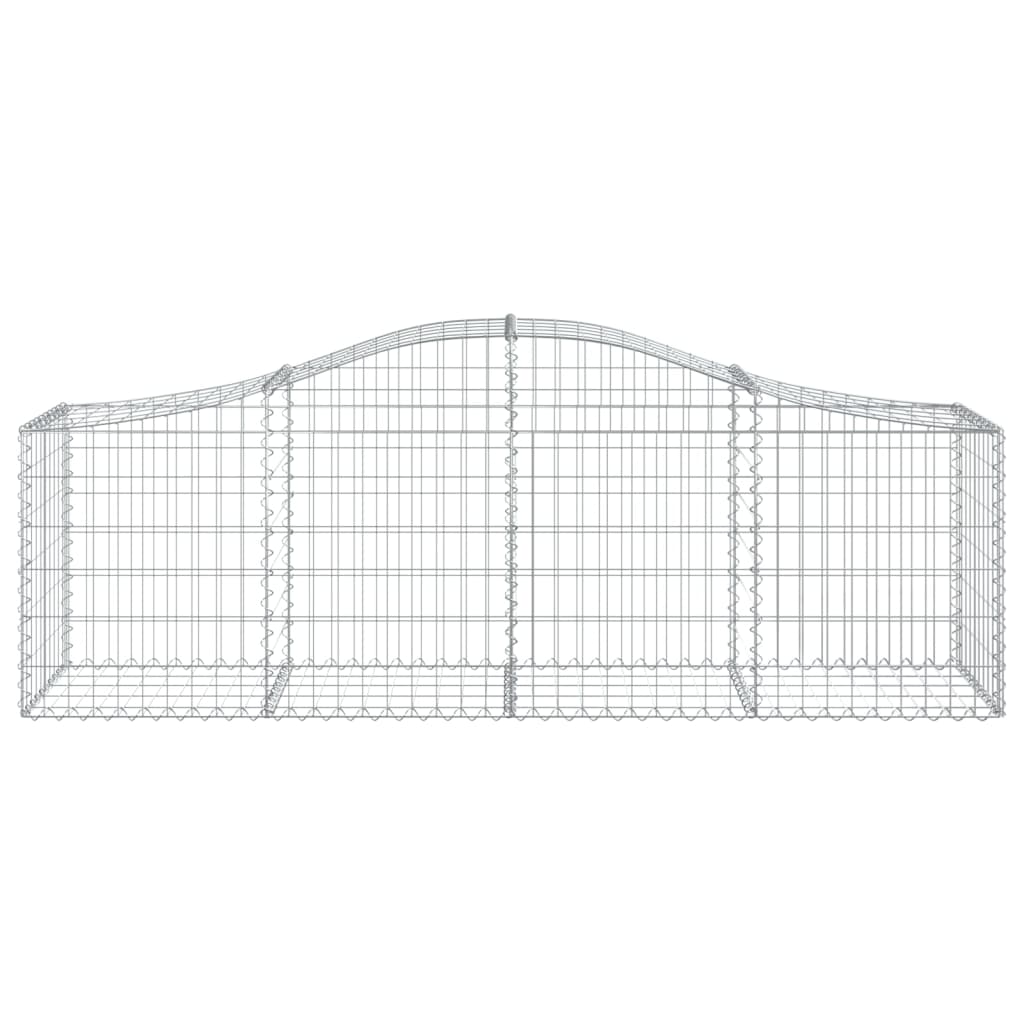 vidaXL Coșuri gabion arcuite 7 buc, 200x50x60/80 cm, fier galvanizat