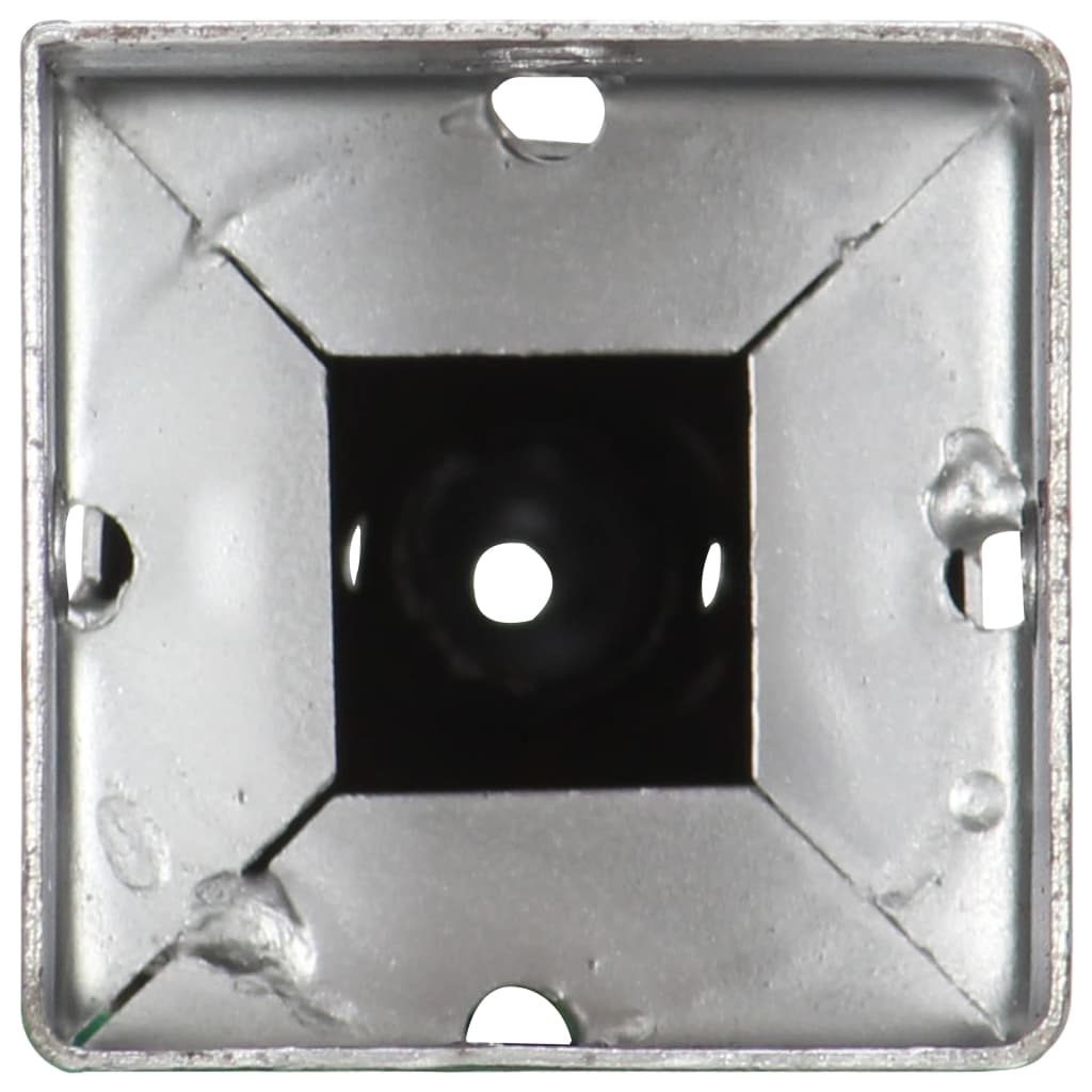 vidaXL Țăruși de sol, 2 buc., argintiu, 10x10x57 cm, oțel galvanizat