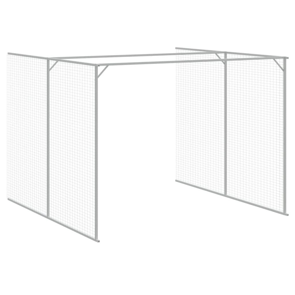 vidaXL Cușcă câine cu țarc antracit 214x1273x181 cm oțel galvanizat