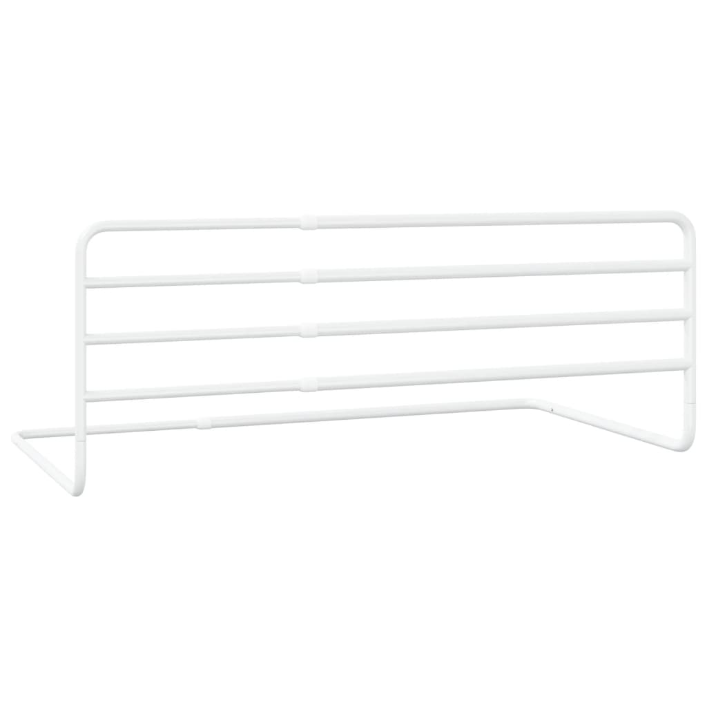 vidaXL Balustradă de protecție pat copii, alb, (76-137)x55 cm, fier