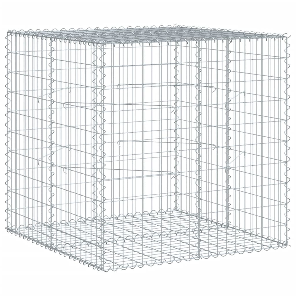 vidaXL Coș gabion cu capac, 100x100x100 cm, fier galvanizat