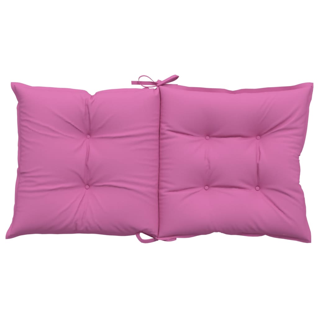 vidaXL Perne scaun cu spătar scund, 6 buc., roz, 100x50x7 cm, textil