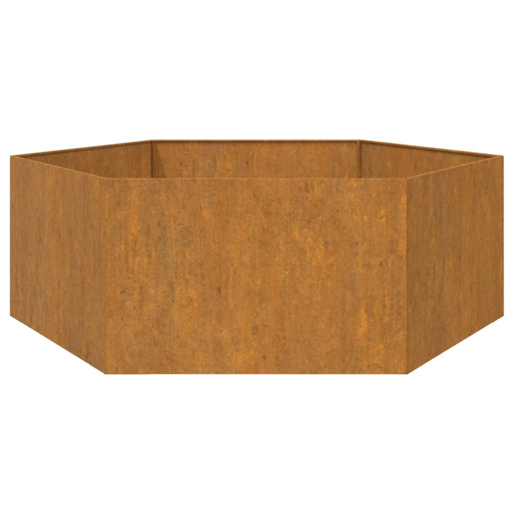 vidaXL Jardinieră, ruginiu, 138x120x45 cm, oțel corten