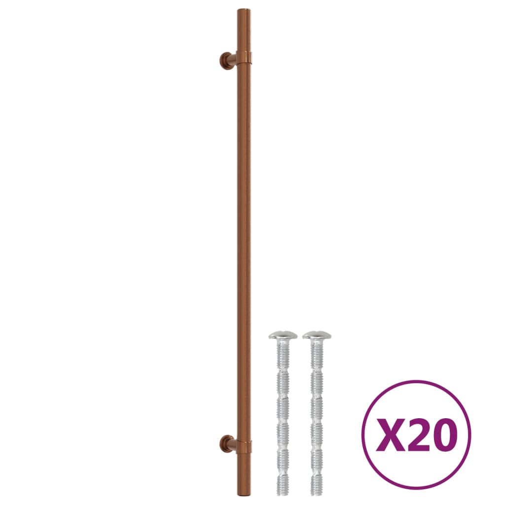 vidaXL Mânere de dulap, 20 buc., bronz, 320 mm, oțel inoxidabil