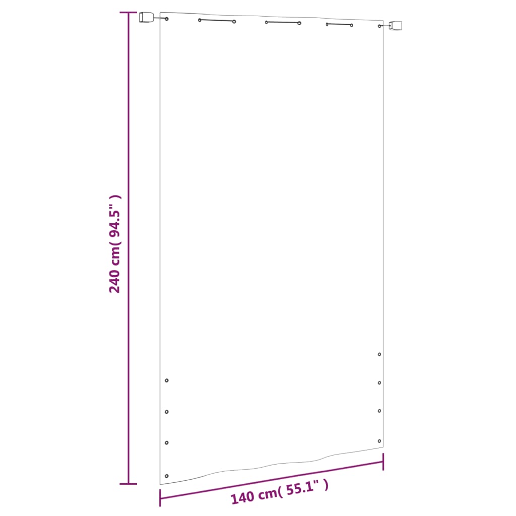 vidaXL Paravan de balcon, bej, 140x240 cm, țesătură oxford