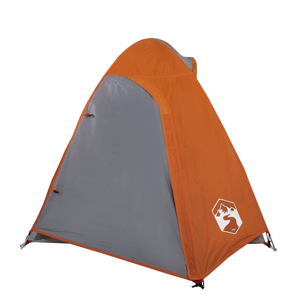 vidaXL Cort de camping pentru 2 persoane, portocaliu, impermeabil