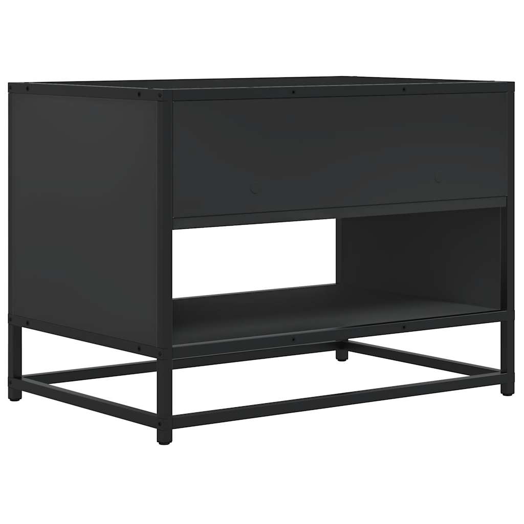 vidaXL Dulap TV, negru, 61x40x46 cm, lemn prelucrat și metal